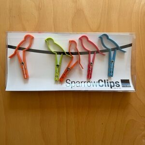 Sparrow Clips (set of 16) - Multicolor Wall Decor